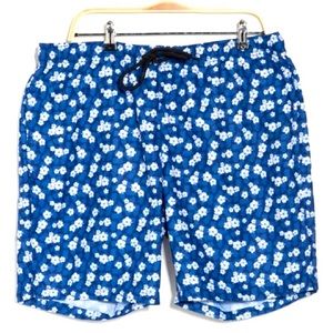 Tallis Sport Swimming shorts for men blue color with flower large size